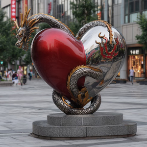 Tùy chỉnh hình trái tim điêu khắc thép không gỉ với thiết kế hiện đại xây dựng bền cho khách sạn & vườn - Product Image 1