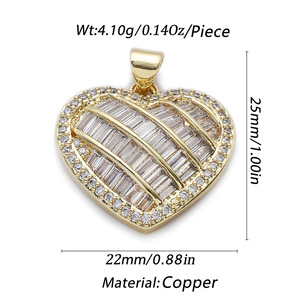 Trẻ Em Của Ins Phong Cách Tình Yêu Bông Tai Vòng Đeo Tay Tự Làm Phụ Kiện Trang Trí Đồ Trang Sức Vòng Cổ Tinh Tế Mạ Vàng Zircon Mặt Dây Chuyền - Product Image 5