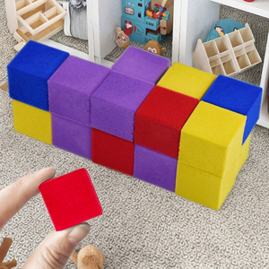 <span class=keywords><strong>55pcs</strong></span> Premium Natural Latex Cubes Kit Completo Rainbow Stacking para Early STEM Learning Toy Educacional com 55 blocos vibrantes