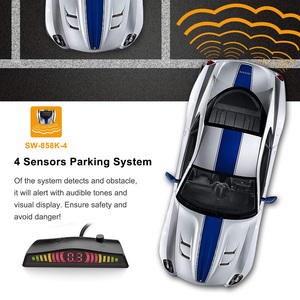 Aparcamiento sensor funciona automáticamente 4 sensores pantalla LED sensor de sistema de estacionamiento - Product Image 5