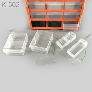 工具箱塑料柜多网格抽屉组织器储物盒工具箱组件盒积木零件盒 - Product Image 4