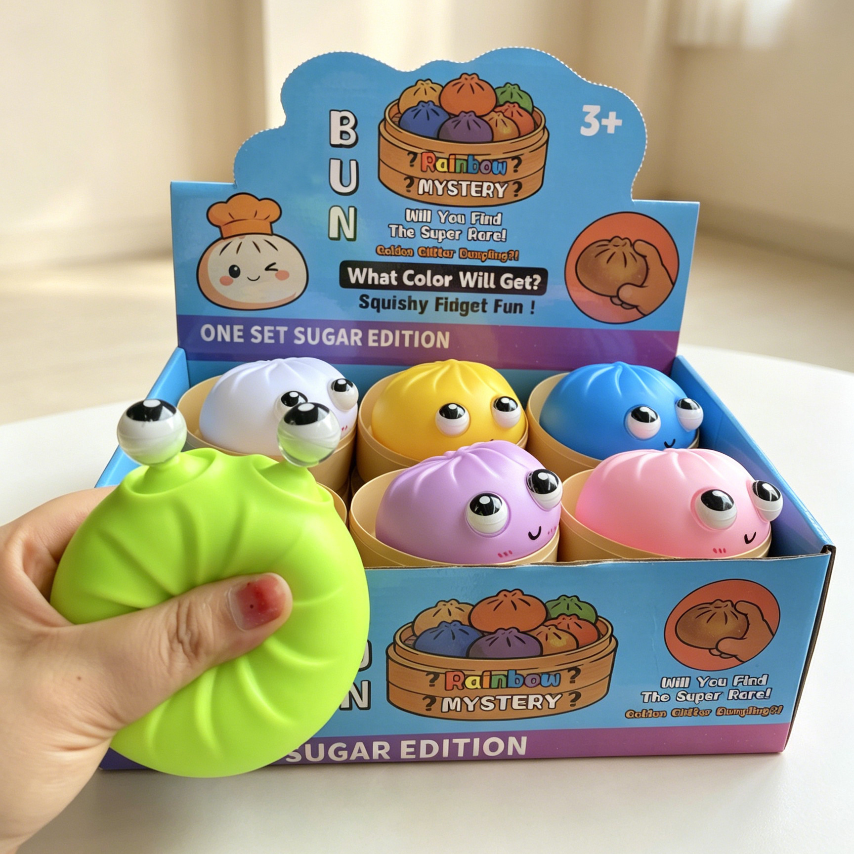 big eyes colorful bun(8.5cm)