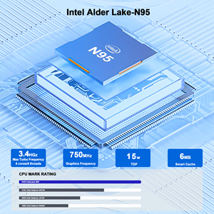 最新ミニPC MUZEE-N95 Intel Alder Lake N95 CPU WIN11 4KデュアルWi-FiディスプレイデスクトップミニPCコンピュータHD LANポートミニPC付き - Product Image 3