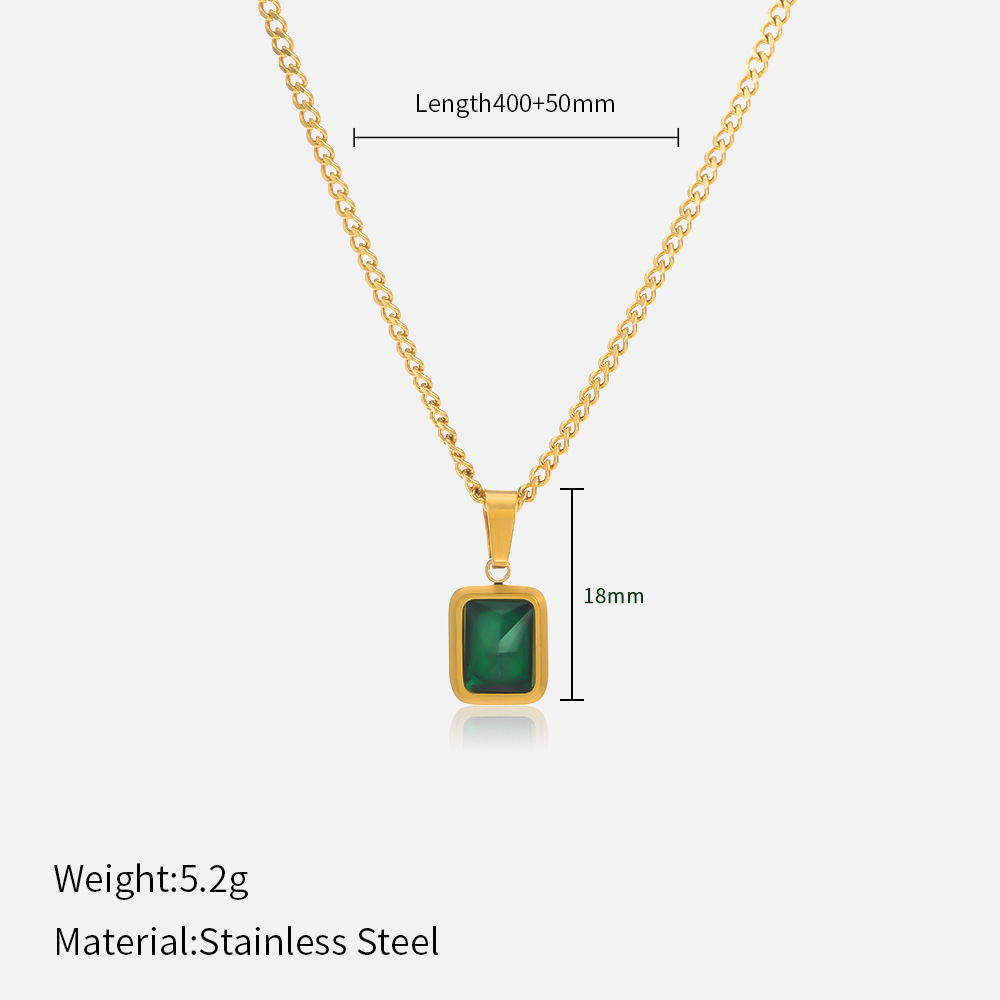 04#Square necklace
