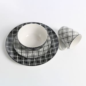 カスタムデザイン磁器レストランボウル皿プレートディナーセット食器パッド印刷食器セット - Product Image 2