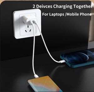 24/7 Online 30W tip C akıllı hızlı şarj seyahat adaptörü adaptörü evrensel 25W şarj <span class=keywords><strong>2</strong></span> port ile Samsung telefon için