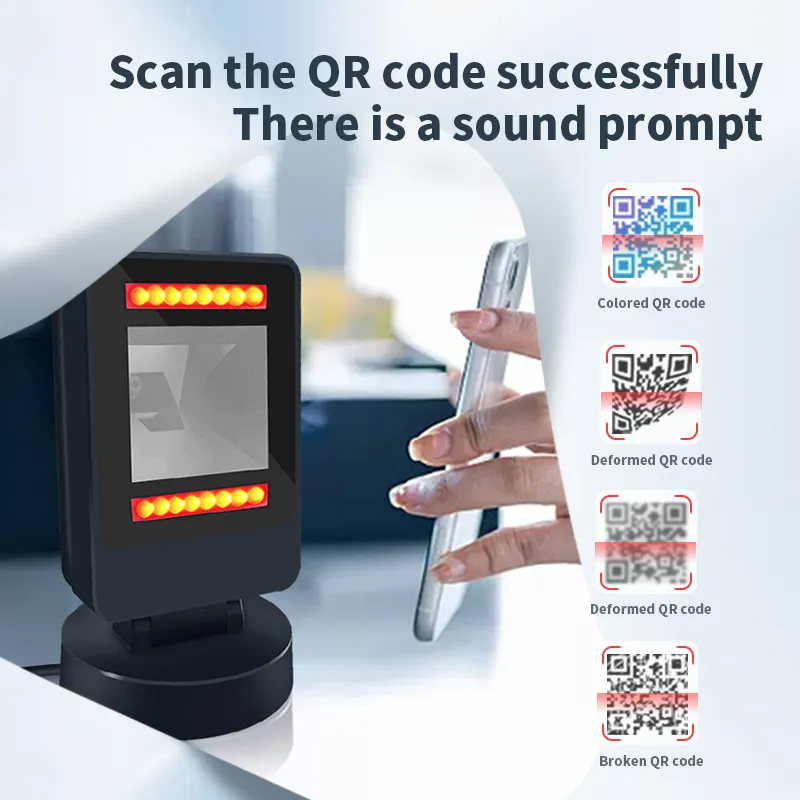 JR T26 large-angle desktop scanner cash register recognition mobile phone scanning code