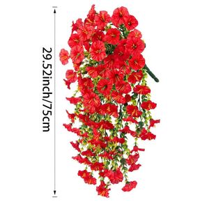 Handmade Outdoor Artificial Eucalyptus Wall Hanging <strong>Vine</strong> Morning <strong>Glory</strong> Silk Flowers for Home Wedding Photography Mother's Day