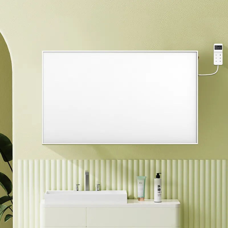 Résistance chauffante électrique à infrarouge pour chambre, fixation murale, panneau chauffant en cristal de carbone, avec Thermostat