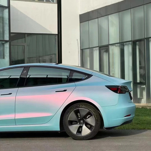 Euromaster Car Vinyl <strong>Decal</strong> Color Changing Film PET Matte Chameleon Blue <strong>Red</strong> Iridecent Auto Film for Car Wrap - Product Image 2