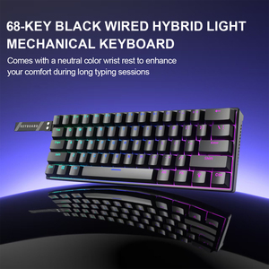 Customized 65% 68-<strong>key</strong> USB Pluggable Three-Color Keycaps Gaming Mechanical <strong>Keyboard</strong> for <strong>Computer</strong> Laptop - Product Image 6