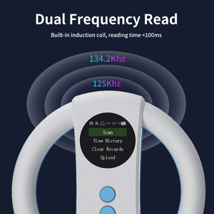 เครื่องอ่านแท็กสัตว์ 134.2Khz 125Khz เครื่องสแกนชิปสัตว์ 500 บันทึกหน่วยความจําเครื่องอ่านไมโครชิปสัตว์เลี้ยง - Product Image 4