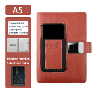 Diario personalizable con bloqueo de huella dactilar, cargador inalámbrico, Banco de energía, Notebook con tableta de dibujo - Product Image 5