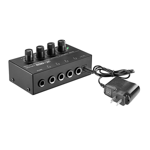 N-Audio Popular Professional Audio HA400 Amplificador de auriculares de 4 canales con entrada estéreo y 4 salidas TRS - Product Image 2
