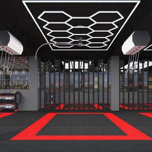 SUEZ Auto Werkstatt Licht Sechseck Detail lierung LED Sechseck modulare Decke Garage Licht - Product Image 2
