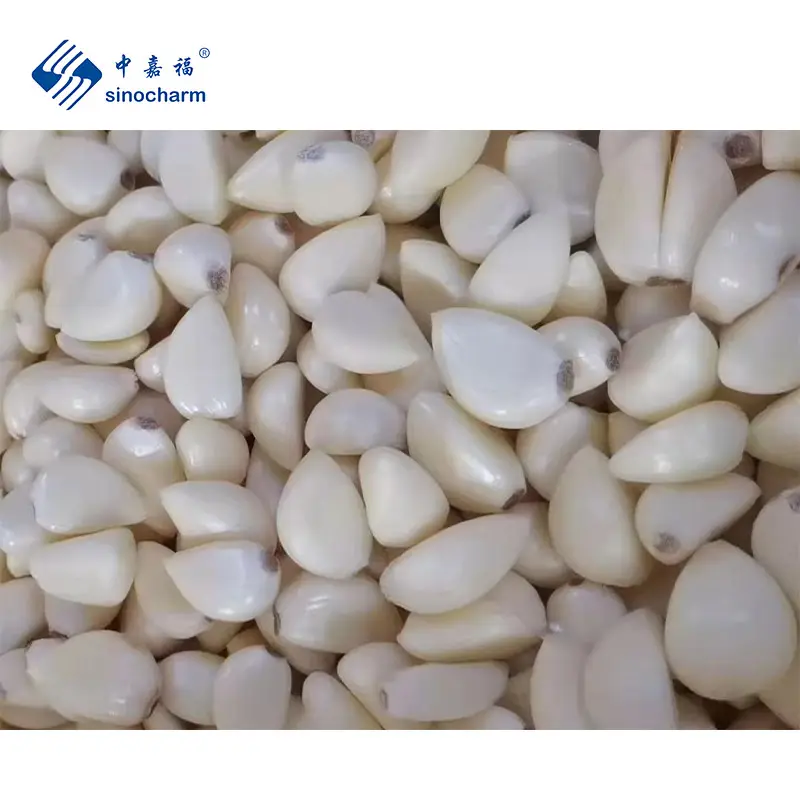 Sinocharm Brc a Supplier IQF White Garlic Cloves 1kg Frozen Peeled Chinese Garlic