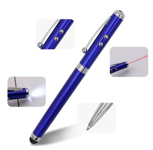4合1多功能圆珠笔，带发光二极管光笔和书写圆珠笔 - Product Image 1