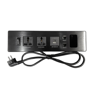 办公室USB a型C型多媒体插座通用插座会议桌带网络端口的隐藏电源板 - Product Image 1