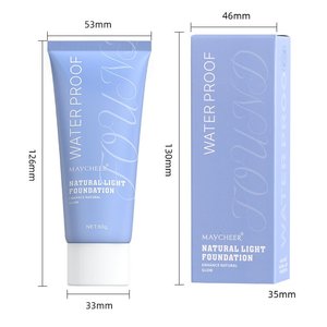 MAYCHEER yüksek kaliteli doğal parlaklık su geçirmez ter geçirmez kapatıcı nemlendirici yağ kontrolü sıvı fondöten - Product Image 2