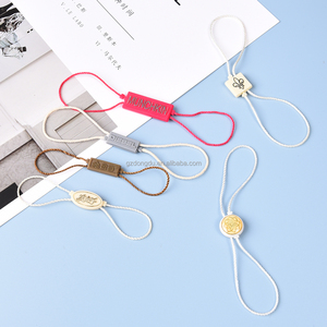 工場プラスチック製文字列ハングタグ文字列スナップロックシルバーハングタグ文字列タイ - Product Image 1