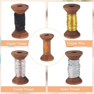 高品质木制空线轴木带线轴，用于电线编织DIY工艺品 - Product Image 4