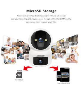 Fosvision Dual Lens <strong>Camera</strong> 360 Full Color WiFi HD Wireless <strong>Camera</strong> 2MP Indoor Security Pt <strong>Camera</strong> APP HiEasy - Product Image 4