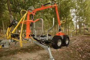 Nuevo remolque de carga de cargador forestal de tala de madera de bosque ATV 450 con grúa hidráulica y pinza - Product Image 6