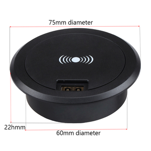 Cargador de escritorio inalámbrico con función QC3.0 de 10W, enchufe de carga USB 3 en 1, entrada de 5V/2A, montaje de mesa de Material ABS para conveniente - Product Image 4