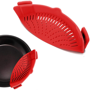 Kitchen Adjustable Snap &amp; <strong>Strain</strong> <strong>Pot</strong> and Pasta Strainer Clip on Strainer Silicone for <strong>Pots</strong> Pans Bowls - Product Image 2