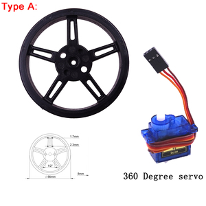 Power Kit 9G 360 Degree <strong>Continuous</strong> <strong>Rotation</strong> <strong>Servo</strong> With <strong>Servo</strong> Wheel DIY Kit