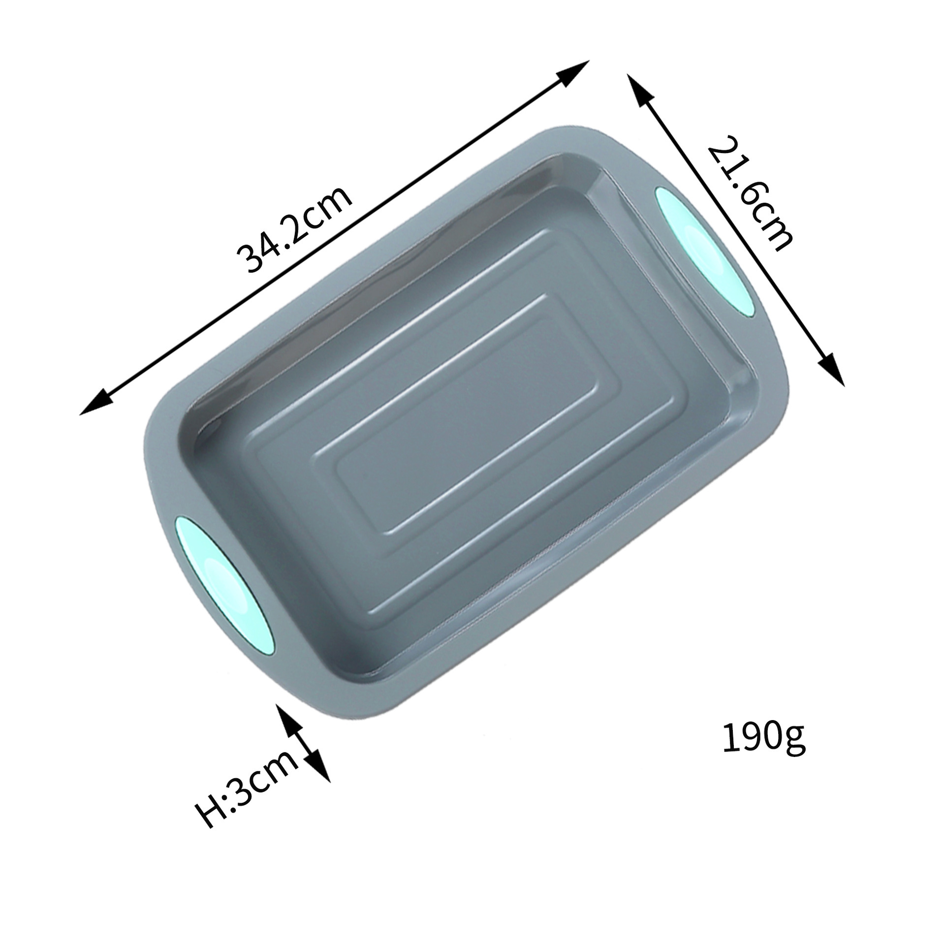 Two-tone Rectangular Silicone Baking Tray