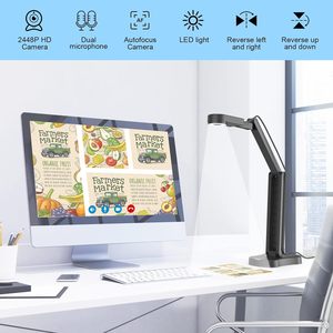 Taşınabilir 8MP USB yüksek hızlı belge tarayıcı A3 A4 kitap tarayıcı 3 seviye LED ışık belge kamerası çift mikrofonlar ile - Product Image 3