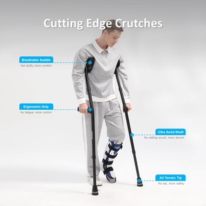 סריס בית השחי מתכווננת רפואית מתחת לרציף רגליים מקביים למבוגרים ניידים - Product Image 3