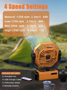 20000mah rechared מחנאות הוביל פנס מאוורר 270 סיבוב ראש סיבוב מעלות חיצוני מופעל חשמל אלקטרוניקה