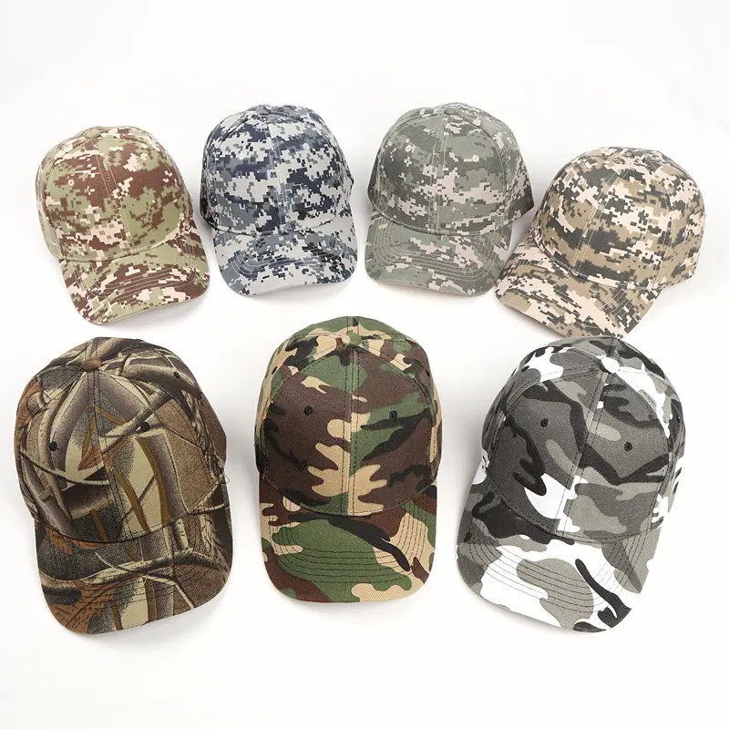 Promoción ajustable ligero transpirable Casual hombres Camo gorra de béisbol al aire libre Camping senderismo deportes gorras