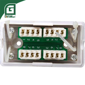 Caja de conexión UTP/FTP de montaje en superficie GETEKnet Cat5e Junction AP Network Box para aplicaciones de telecomunicaciones sin blindaje