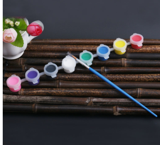 Pintura de acrílico de 8 colores con el cepillo 1PCs