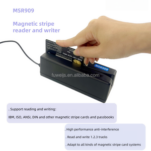 Lector de tarjetas magnéticas Writer Encoder All 3 Tracks Card Cloner Device Msr909 Vista para banco, control de impuestos, Sistema de Gestión de Seguridad - Product Image 4