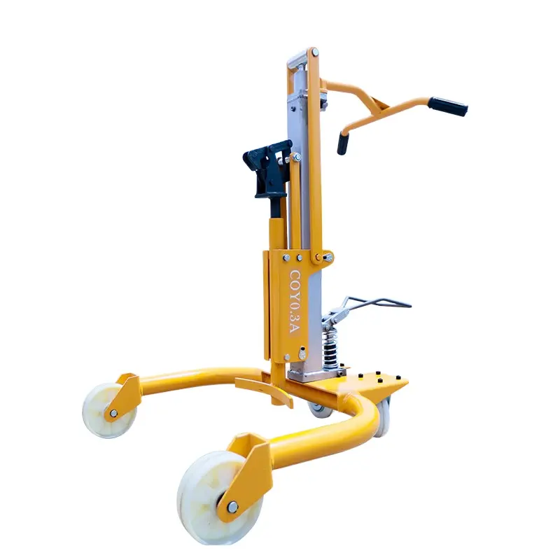 Haizhili Heavy Duty Trolley Dolly Trolley Drum Industrial Manual Hidráulico Oil Drum Truck promoción Porter Lifter Lift Truck