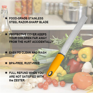Profesyonel zesting araçları çok fonksiyonlu mutfak peynir havuç sebze rende el limon zester koruyucu kapak - Product Image 6