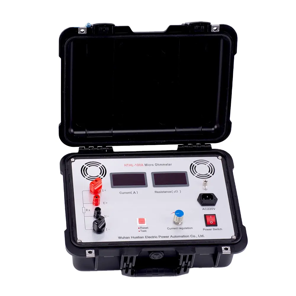 B UHV-H100A 100A 200A Disjuntor Resistência Tester Switch Loop Resistência Medidor Micro Ohmmeter Tester Resistência De Contato