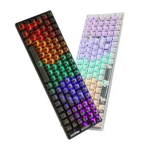 Barato K10 RGB retroiluminado claro teclado para juegos luz blanca teclado de computadora personalizado transparente con cable tipo C Teclado mecánico - Product Image 2