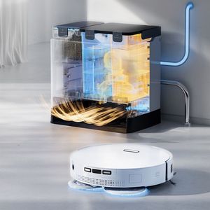 Robot Aspiradora otomatik toz toplayıcı islak ve kuru lazer navigasyon robotlu süpürge kendini temizleme - Product Image 4