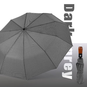 批发中国魔术促销定制雨自动时尚 3 可折叠木伞防风出售