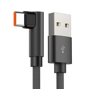 ピュア銅ナイロン編組USBタイプC延長ケーブル90度直角iOSコンピュータバーコードスキャナーイヤホン用 - Product Image 1