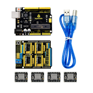 Keyestudio สำหรับ Arduino ชุด CNC /cnc SHIELD V3.0 + สำหรับ U NO R3 + 4ชิ้น A4988 driver/grbl เข้ากันได้
