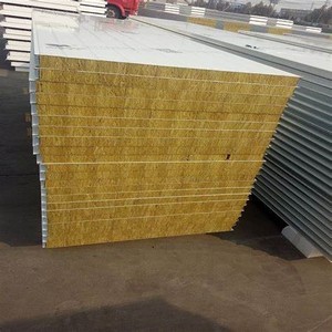 铝芯扁钢甲板屋顶混凝土甲板系统保温岩棉夹芯板，用于墙体应用 - Product Image 2