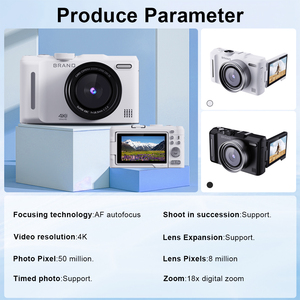 2025 New Item Video Cameras 4k Professional Digital 2000mAh 3 Inch 50M 18X Zoom Digital <strong>Camera</strong> with Flip Screen 8MP Lens Pixels - Product Image 2
