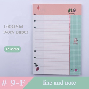 A5 # 9-F Cornell line note color Pack Recargas de cuaderno espiral de colores Papel de carpeta de diario de 6 agujeros para páginas interiores de planificador - Product Image 3