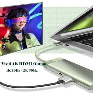 Pronto per la spedizione colorato 5 6 7 in 1 Multi porte USB C Hub Dock Station con 4K HDMI 5Gbps USB porte 3.0 tipo C adattatore per computer portatile - Product Image 4